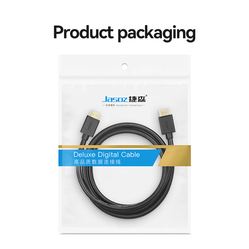 Jasoz HDMI Cable 4K 2.0 High Speed Cable HDMI Data Cable For Laptop PS4 Xbox Switch