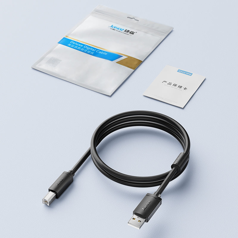 Jasoz USB Printer Cable USB Type B Male to A Male USB 2.0 Cable for Canon Epson HP Label Printer DAC