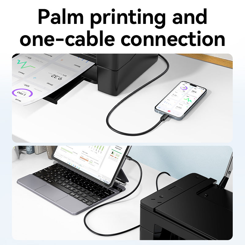 Jasoz Printer Cable Type C USB C To USB 2.0 Printer Cable 1m 2m 3m For Phone Tablet PC Laptop Printe