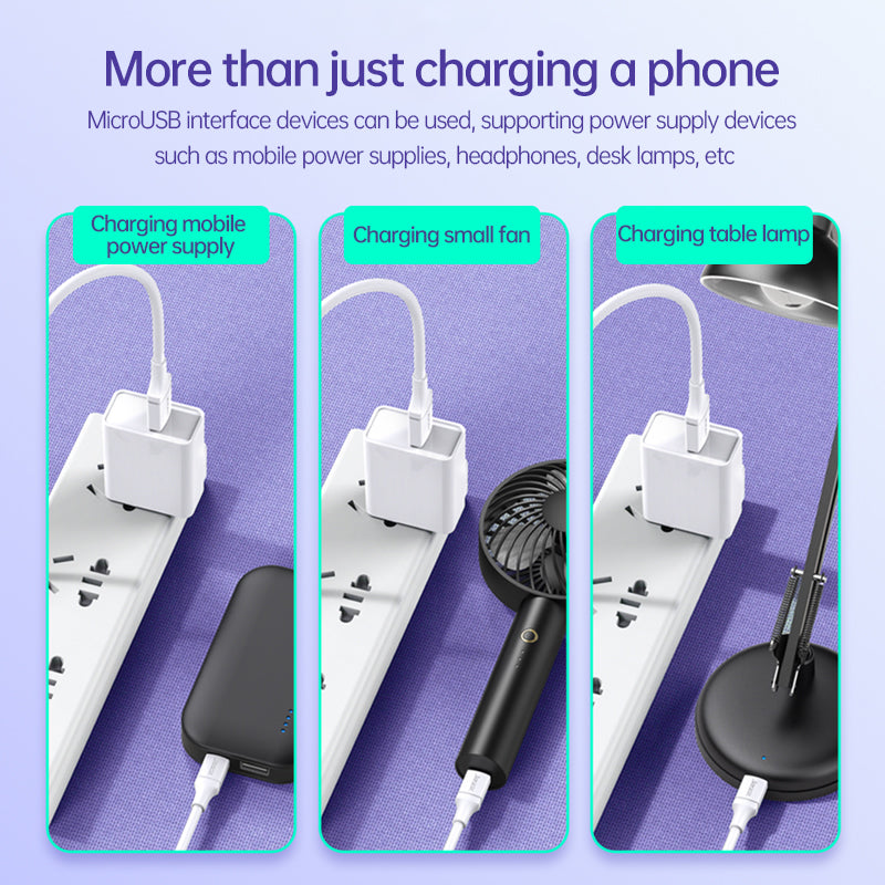Jasoz Micro USB Cable 3A Fast Charging USB Data Cable Mobile Charging Cable for Samsung Oppo Android