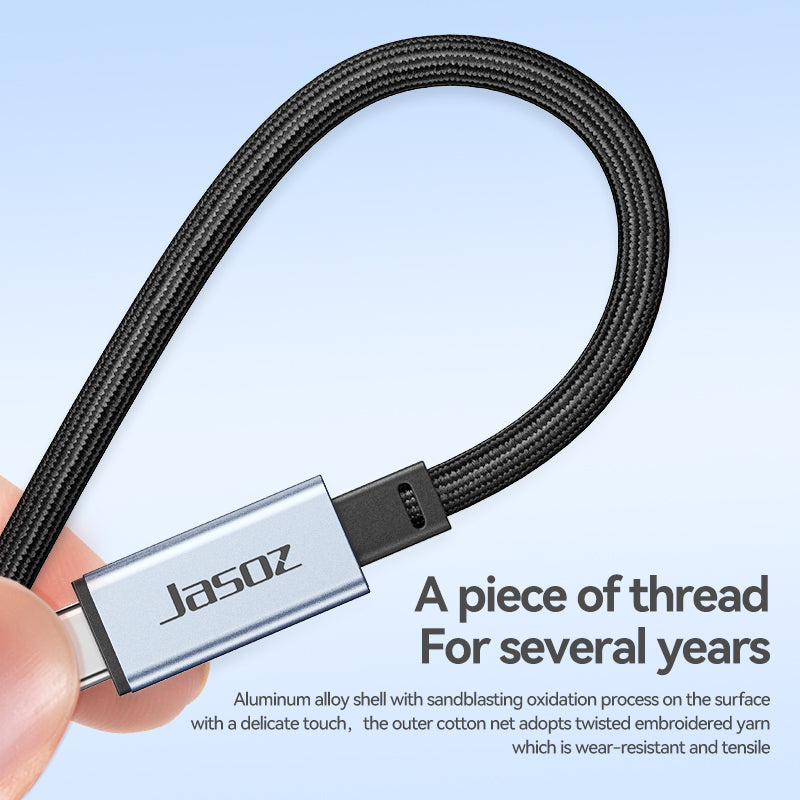 Jasoz 240W Type C to Type C Cable Thunderbolt 4 USB4 40Gbps 8K 60Hz iPhone 15 16 17 Fast Charging Cable